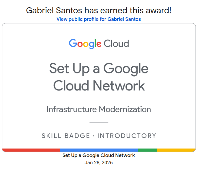 Setup a Google Cloud Network